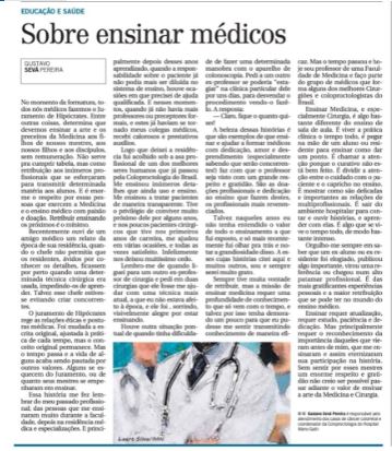 Sobre ensinar médicos